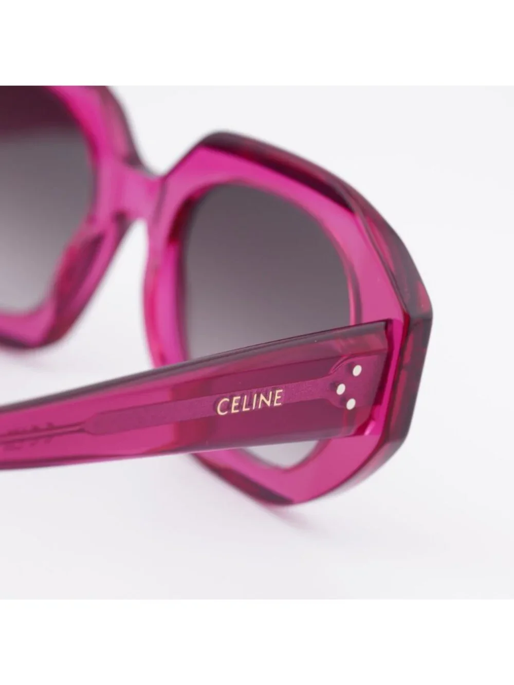 Celine CL40319I 72F Women Sunglasses Rose Rectangle Frame, Brown Lenses